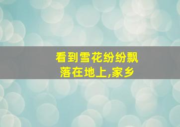 看到雪花纷纷飘落在地上,家乡