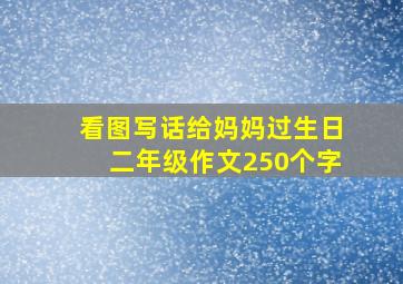 看图写话给妈妈过生日二年级作文250个字