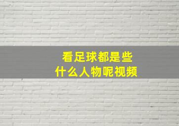 看足球都是些什么人物呢视频