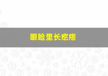 眼睑里长疙瘩