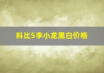 科比5李小龙黑白价格