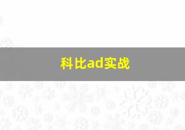 科比ad实战