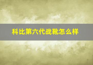 科比第六代战靴怎么样