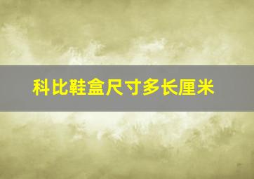 科比鞋盒尺寸多长厘米