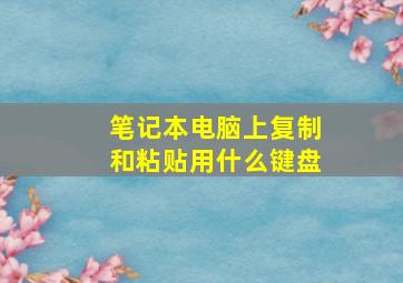 笔记本电脑上复制和粘贴用什么键盘