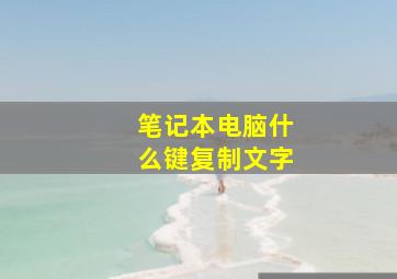 笔记本电脑什么键复制文字