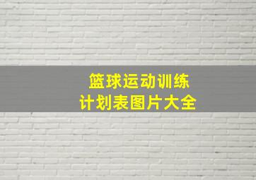 篮球运动训练计划表图片大全