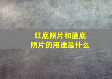 红底照片和蓝底照片的用途是什么