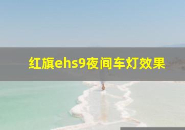 红旗ehs9夜间车灯效果