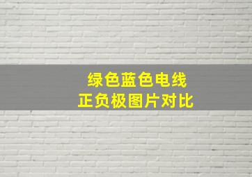 绿色蓝色电线正负极图片对比