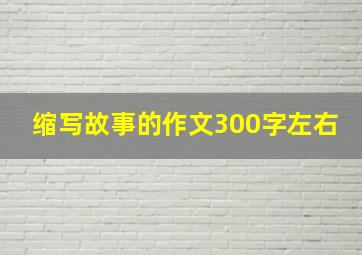 缩写故事的作文300字左右