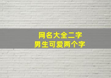 网名大全二字男生可爱两个字