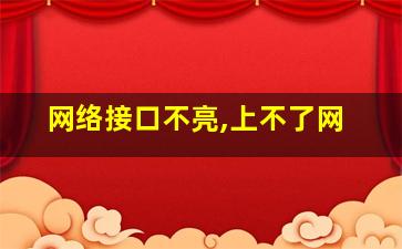 网络接口不亮,上不了网