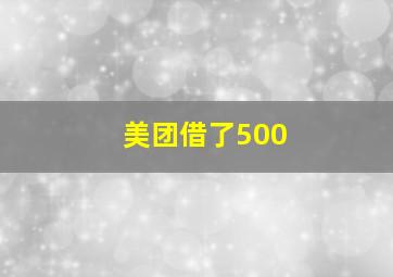 美团借了500