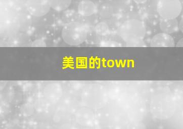 美国的town