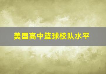 美国高中篮球校队水平