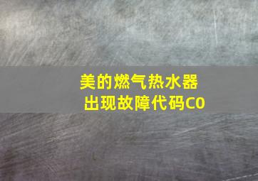 美的燃气热水器出现故障代码C0