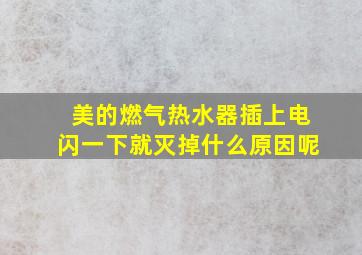 美的燃气热水器插上电闪一下就灭掉什么原因呢