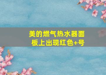 美的燃气热水器面板上出现红色+号