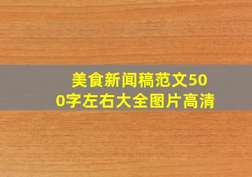 美食新闻稿范文500字左右大全图片高清