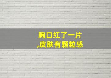 胸口红了一片,皮肤有颗粒感