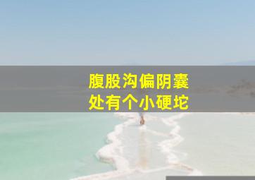 腹股沟偏阴囊处有个小硬坨