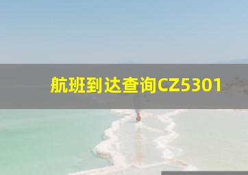 航班到达查询CZ5301