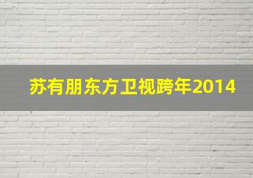 苏有朋东方卫视跨年2014