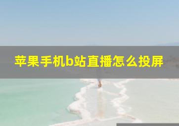 苹果手机b站直播怎么投屏