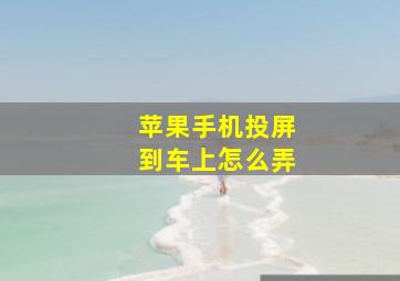 苹果手机投屏到车上怎么弄