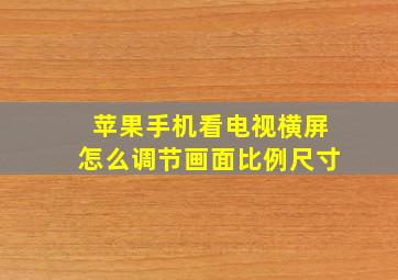 苹果手机看电视横屏怎么调节画面比例尺寸