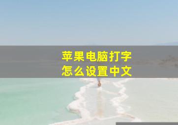 苹果电脑打字怎么设置中文