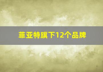 菲亚特旗下12个品牌