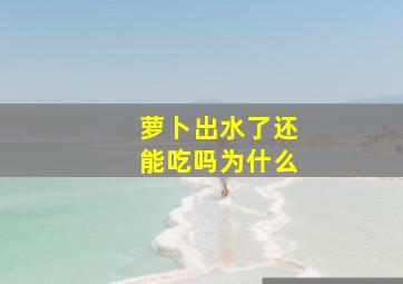 萝卜出水了还能吃吗为什么