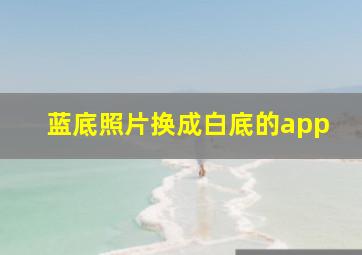 蓝底照片换成白底的app