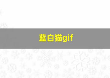 蓝白猫gif