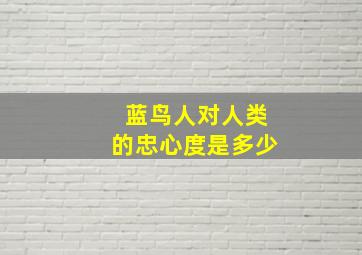 蓝鸟人对人类的忠心度是多少