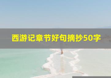 西游记章节好句摘抄50字