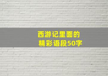 西游记里面的精彩语段50字