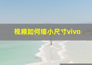 视频如何缩小尺寸vivo