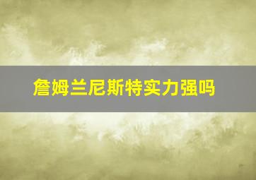 詹姆兰尼斯特实力强吗