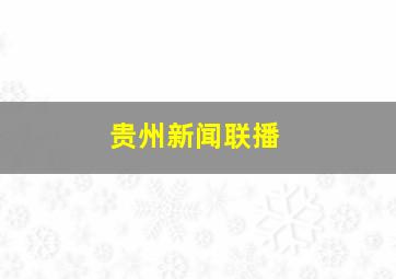 贵州新闻联播