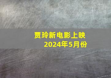 贾玲新电影上映2024年5月份