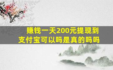 赚钱一天200元提现到支付宝可以吗是真的吗吗