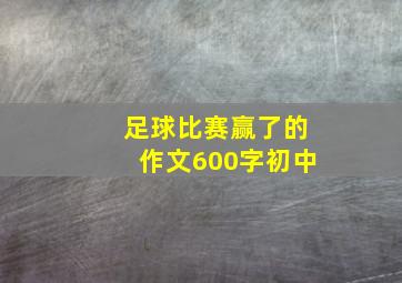 足球比赛赢了的作文600字初中