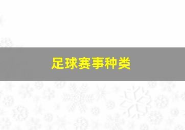 足球赛事种类