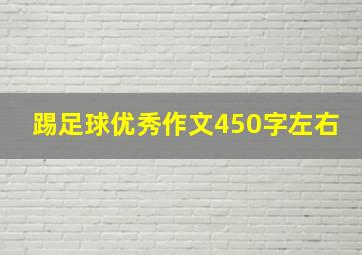 踢足球优秀作文450字左右