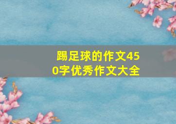 踢足球的作文450字优秀作文大全