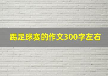 踢足球赛的作文300字左右