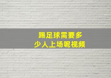 踢足球需要多少人上场呢视频